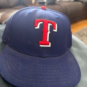 New Era Blue and White Texas Ranger baseball Cap